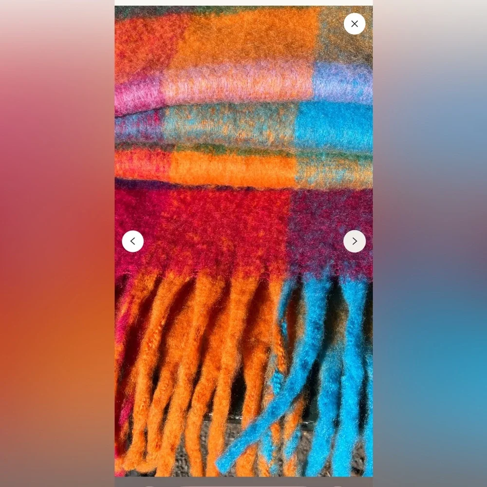 Brand New Multicolored Mohair Women’s Scarf – 82.7x15.7 in